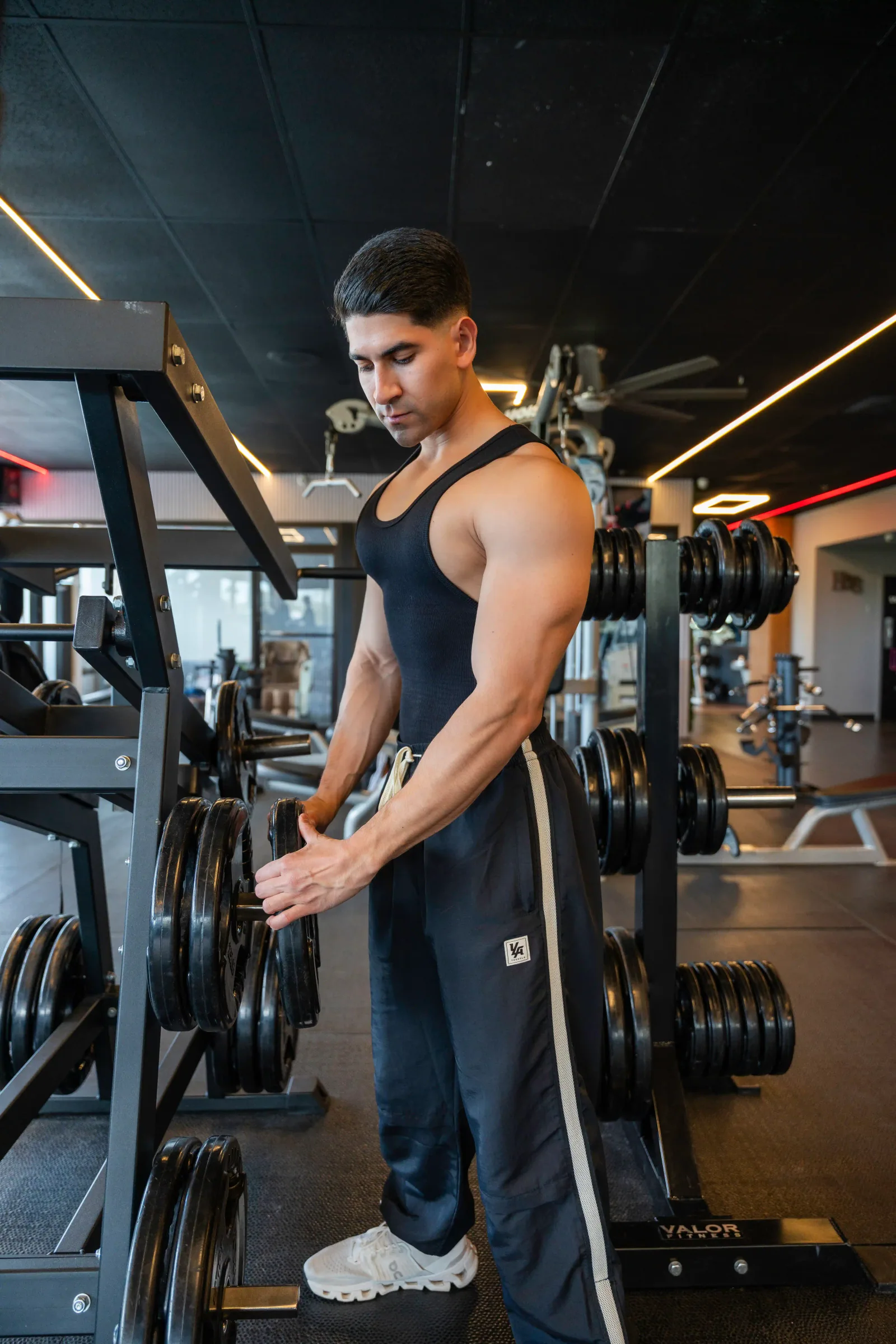 Juan Wagner entrenando en el gimnasio