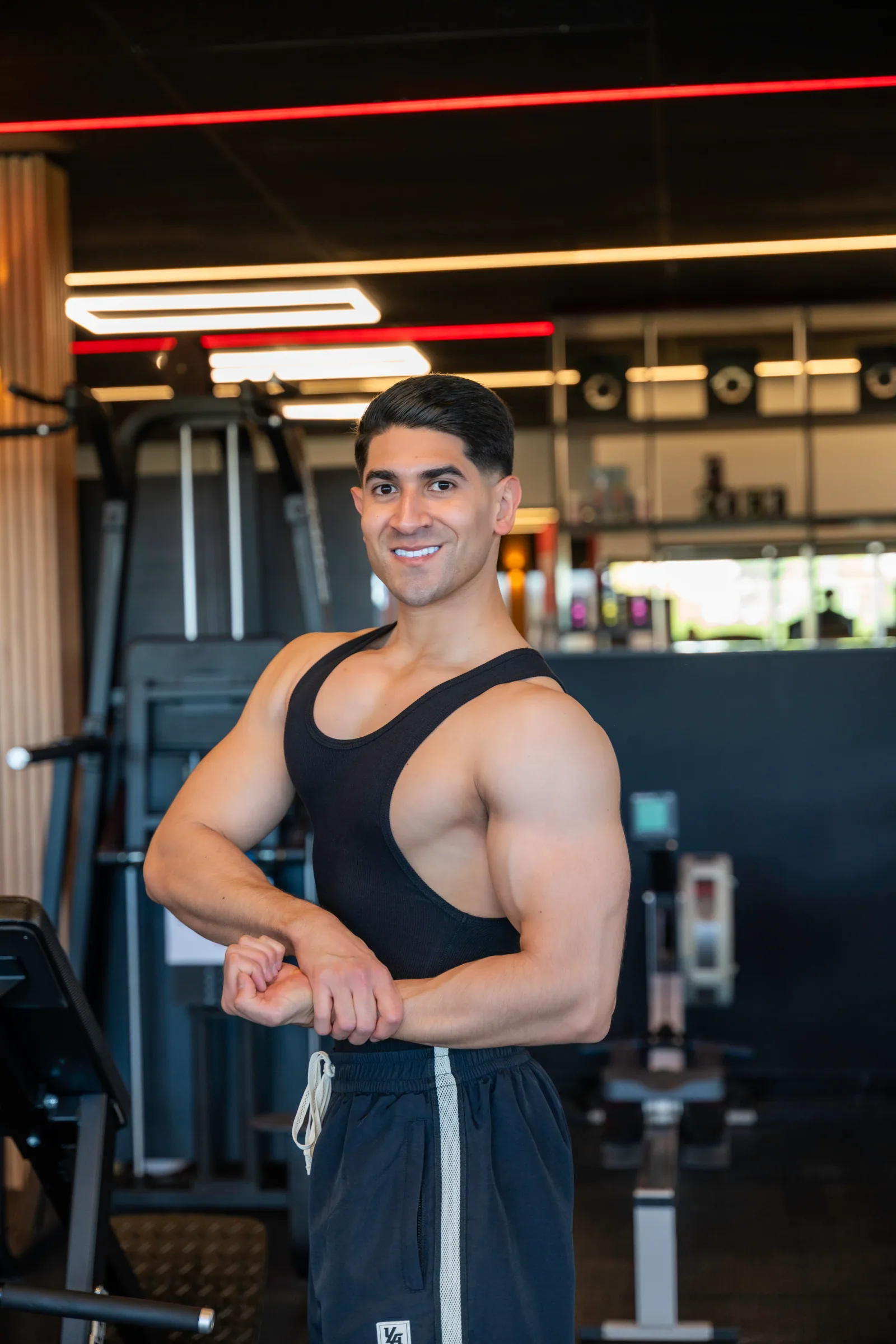 Juan Wagner entrenando en el gimnasio